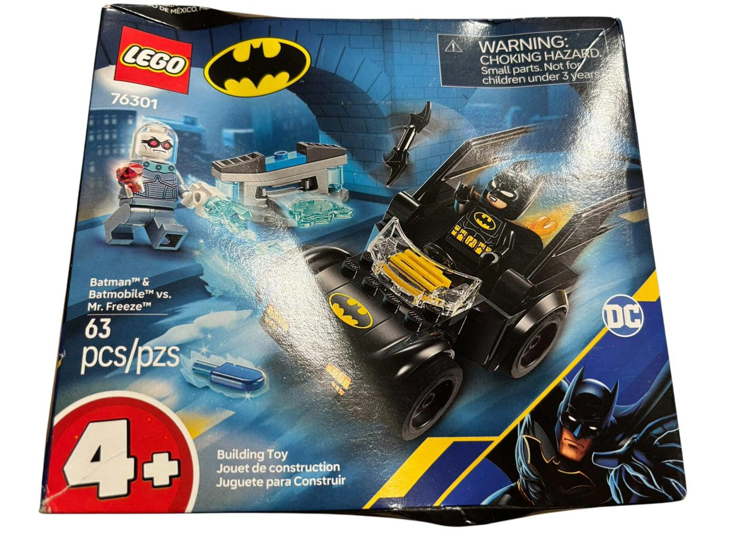 DC Batman & Batmobile Vs. Mr. Freeze Toy Building Set - Superhero Batman Toy for