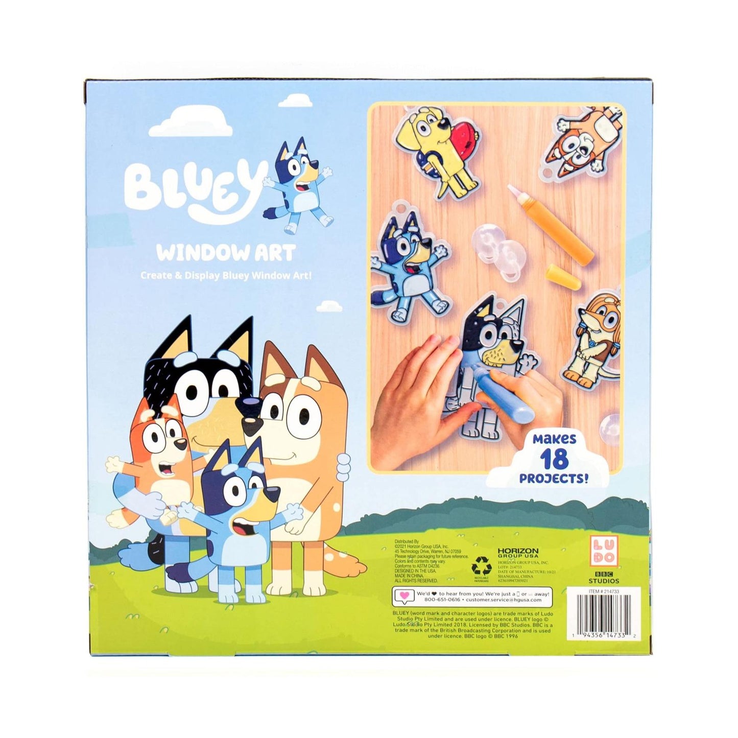 Bluey Window Art Suncatchers for Kids, Window Art Kit, Great Suncatchers Kit ...