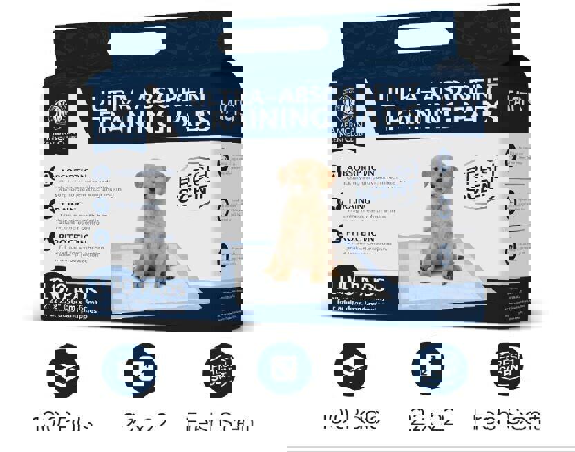 Scented Puppy Training Pads with Ultra Absorbent Quick Dry Gel – 22 x 22 Pee ...