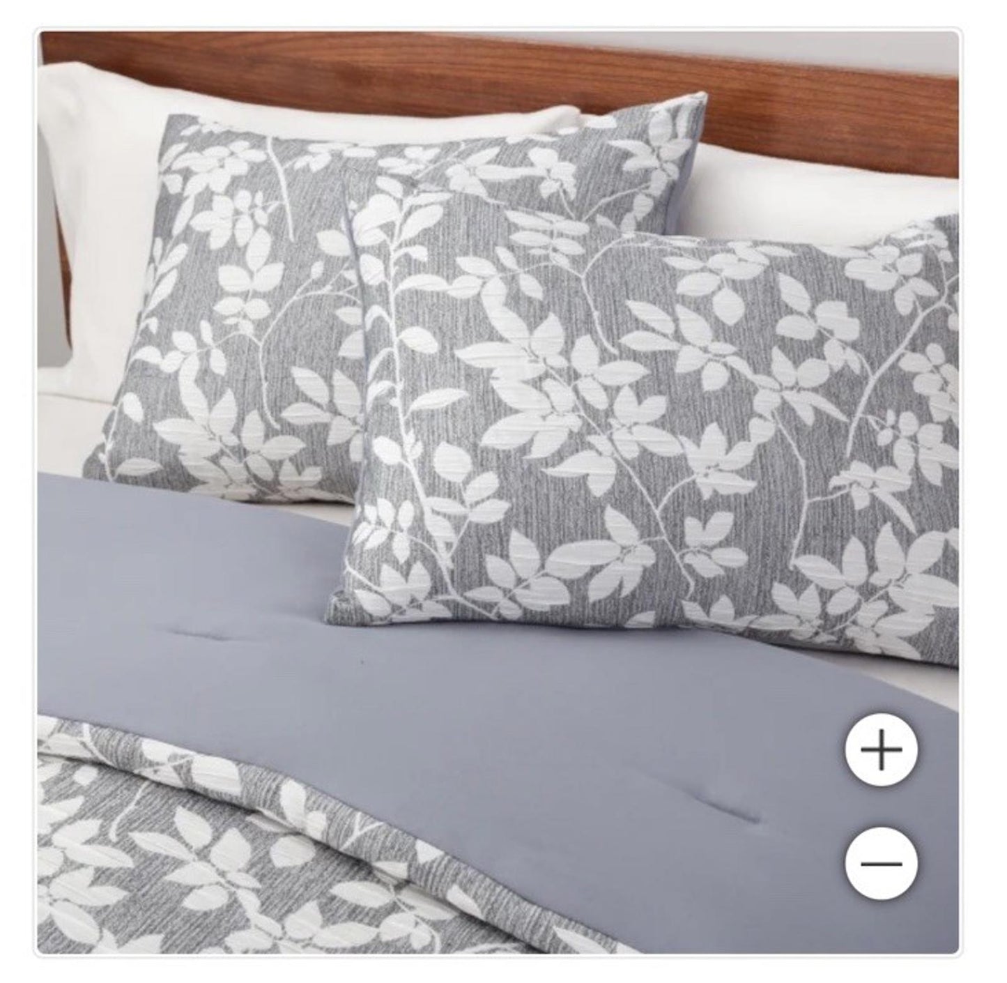 Berkshire Jacquard Serafina 3-piece Comforter Set Gray Floral Queen New With Tag