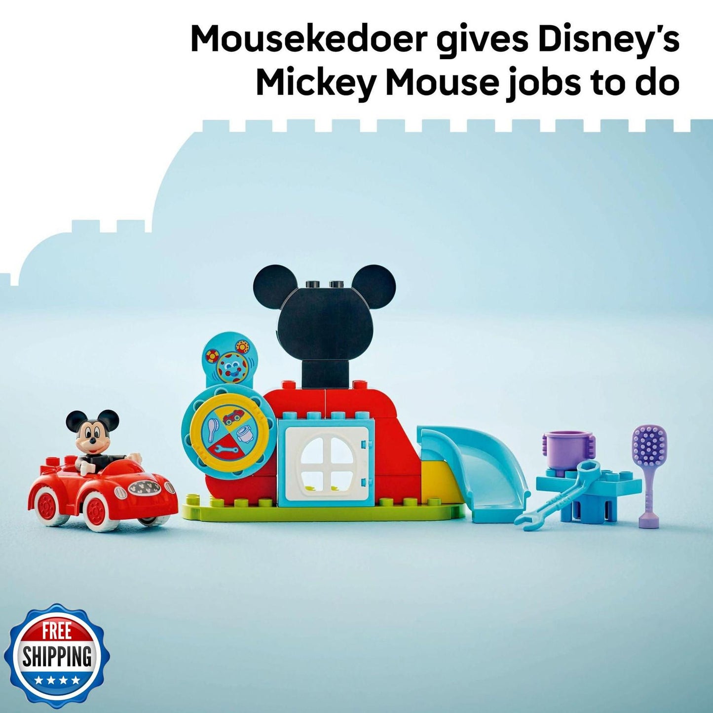 LEGO DUPLO Disney Mickey Mouse Clubhouse and Car Building Kit - Color Sorting