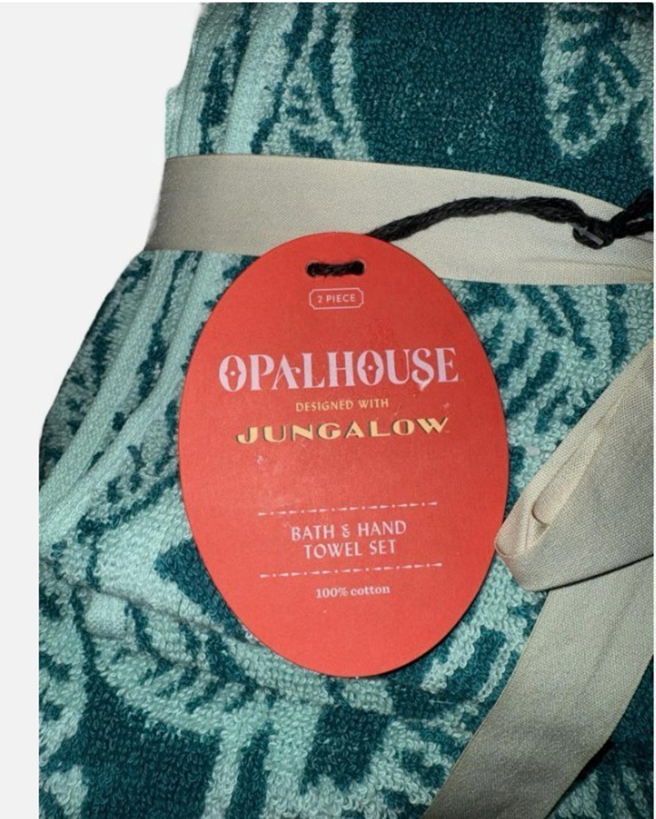 Paradise Bath & Hand Towel Set Green - Opalhouse Double Pack (4pc Total)