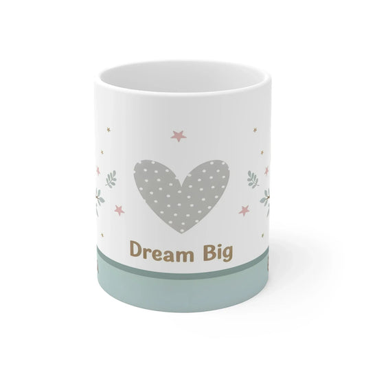 Personalized Dream Big Owl Mug | Custom Name | Sleepy Owl Moon Stars Nursery Ceramic Gift