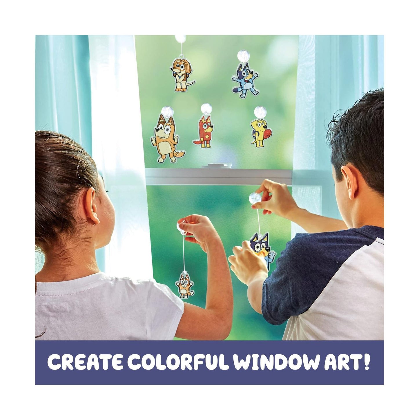 Bluey Window Art Suncatchers for Kids, Window Art Kit, Great Suncatchers Kit ...