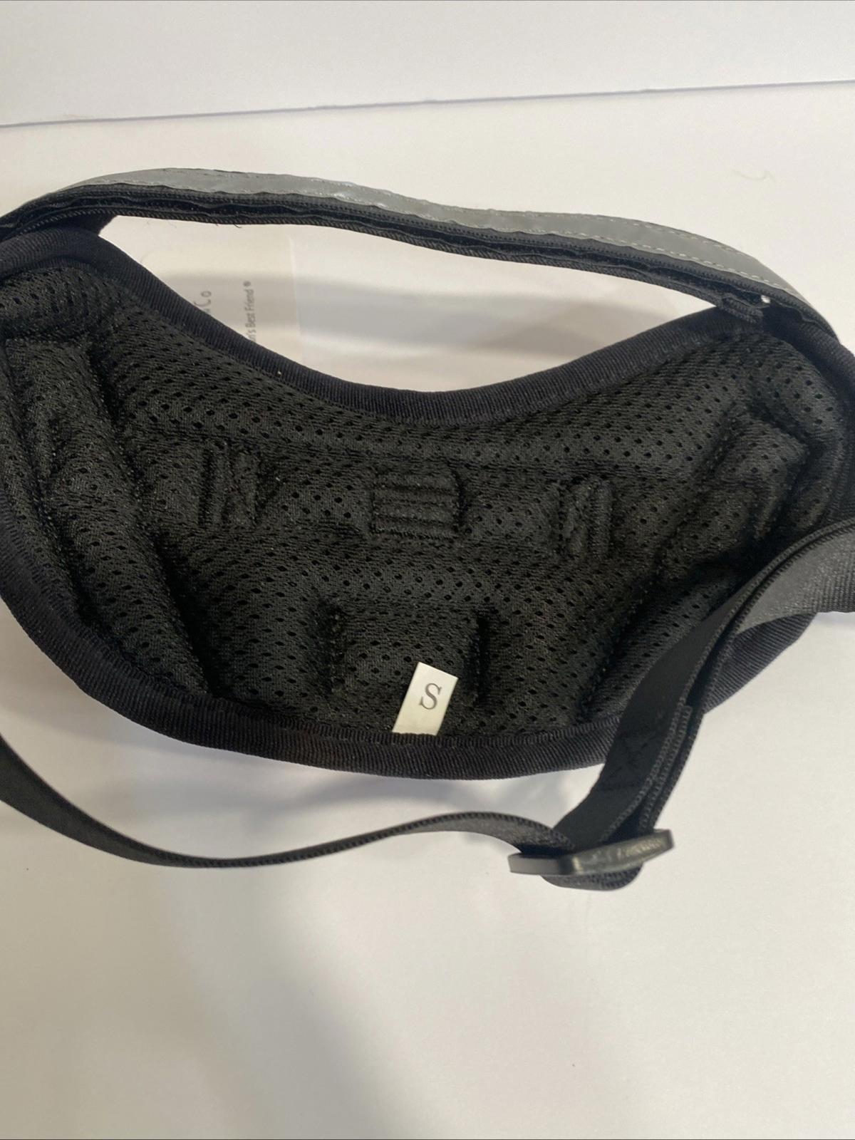 Red Black Dog Harness No-Pull w/ 3 Leash Clips Size Small