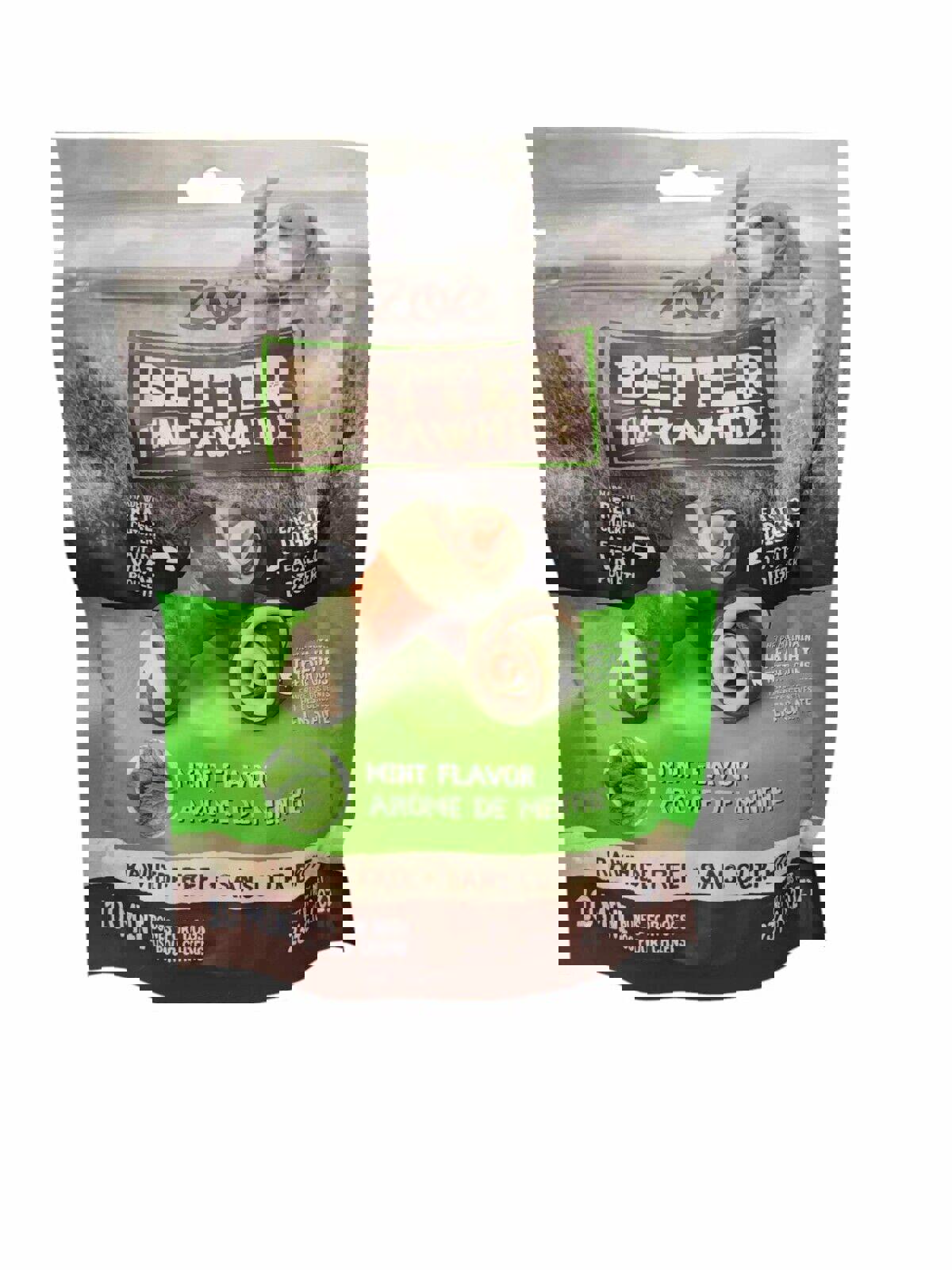 Zoe Dog Food, Better Than Rawhide! Bones, Mint Chicken, 10 Pieces 8oz