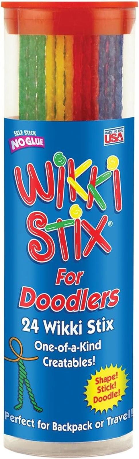 Wikki Stix for Doodlers includes 24 colorful sticks for creative play and crafting.