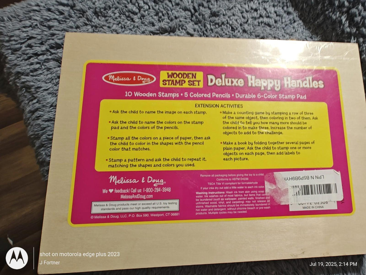Deluxe Happy Handles Wooden 10 Stamp Set