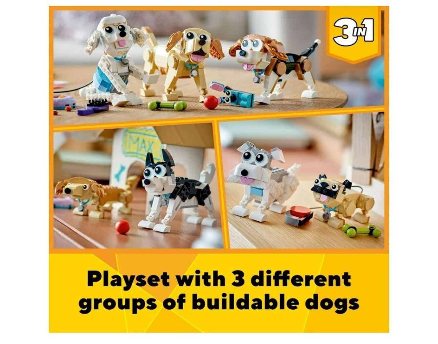 LEGO Creator 3 in 1 Adorable Dogs Animal Figures Toys 31137