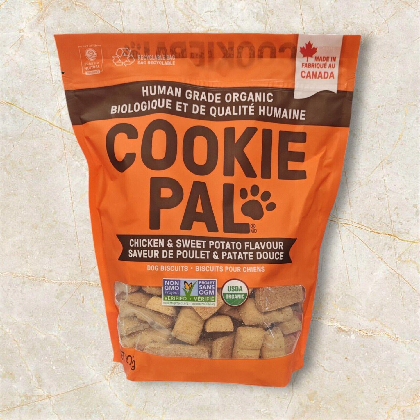 2pk Cookie Pal 4 Lbs (Total) Chicken & Sweet Potato Dog Biscuits Organic