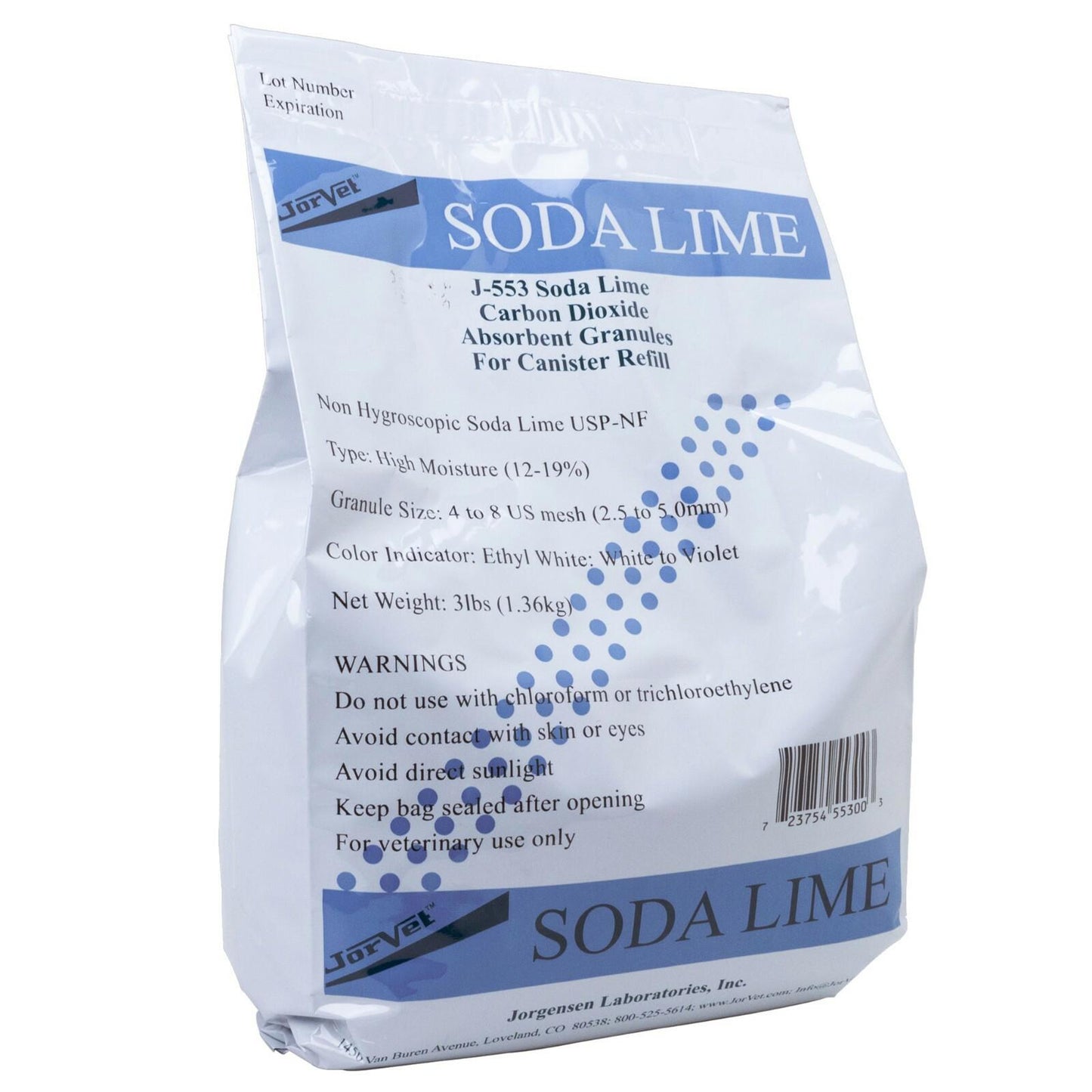 Soda Lime, 3lb, Bag