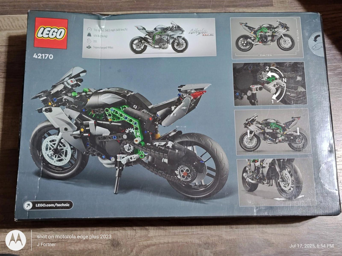 LEGO Technic Kawasaki Ninja H2R Motorcycle Toy 42170 (New Sealed)