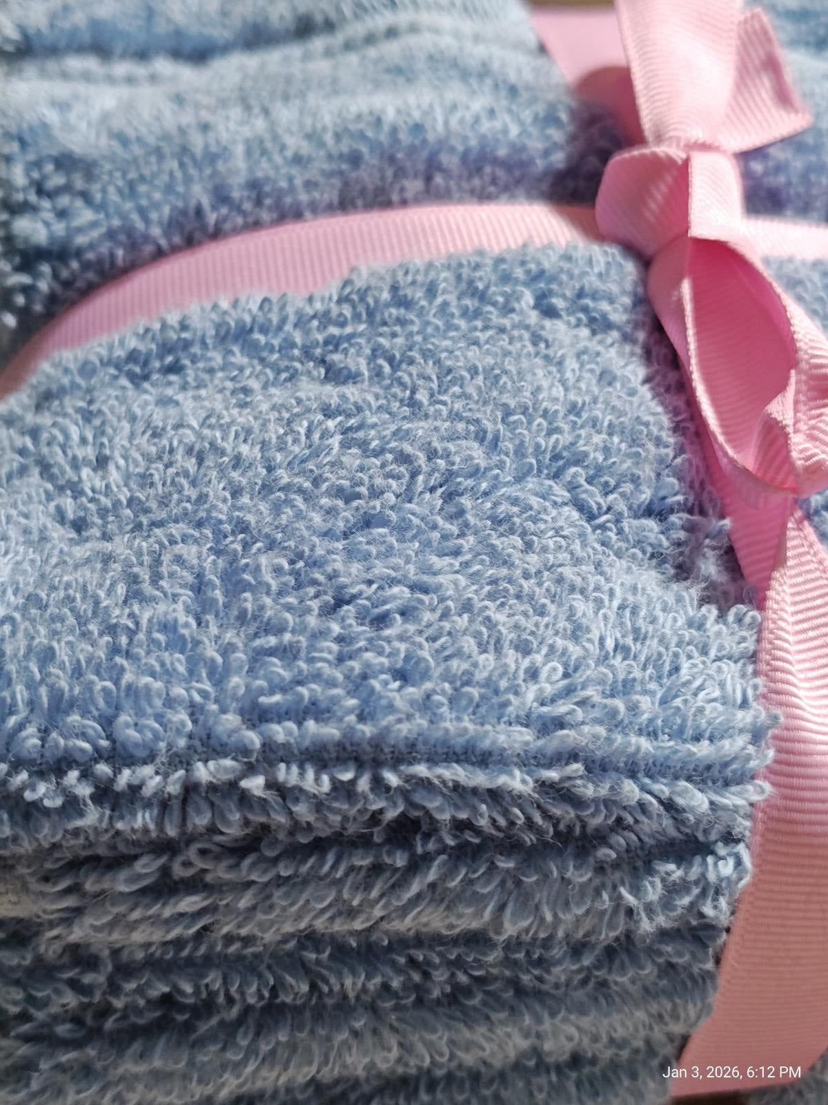 4 Pack Threshold LITE BLUE Washcloths 13”x13”