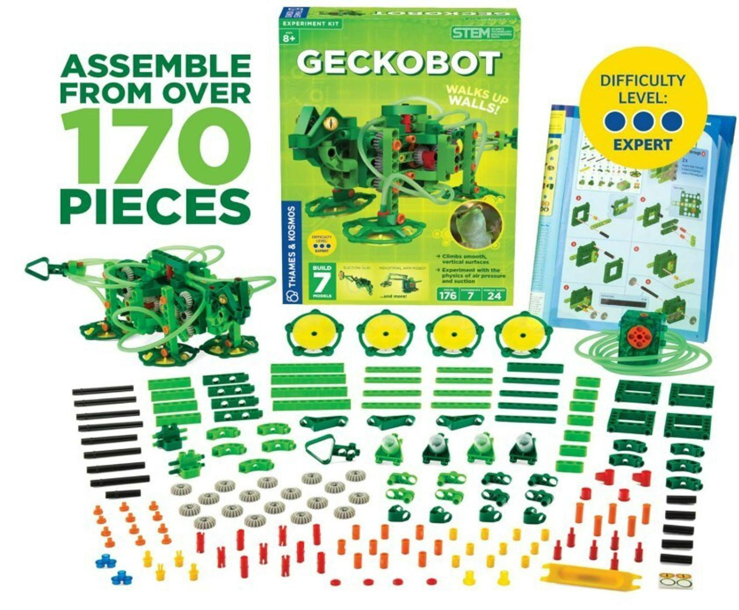 Thames & Kosmos Geckobot STEM Experiment Kit Build a Wall-Climbing Gecko Robot