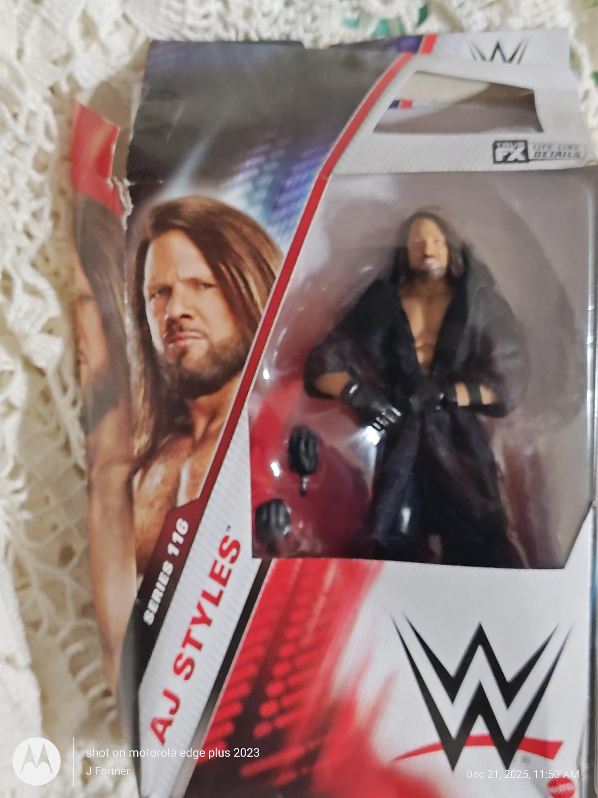 Mattel WWE Elite Collection Series 116 AJ Styles 6.5" Figure New Damaged Box