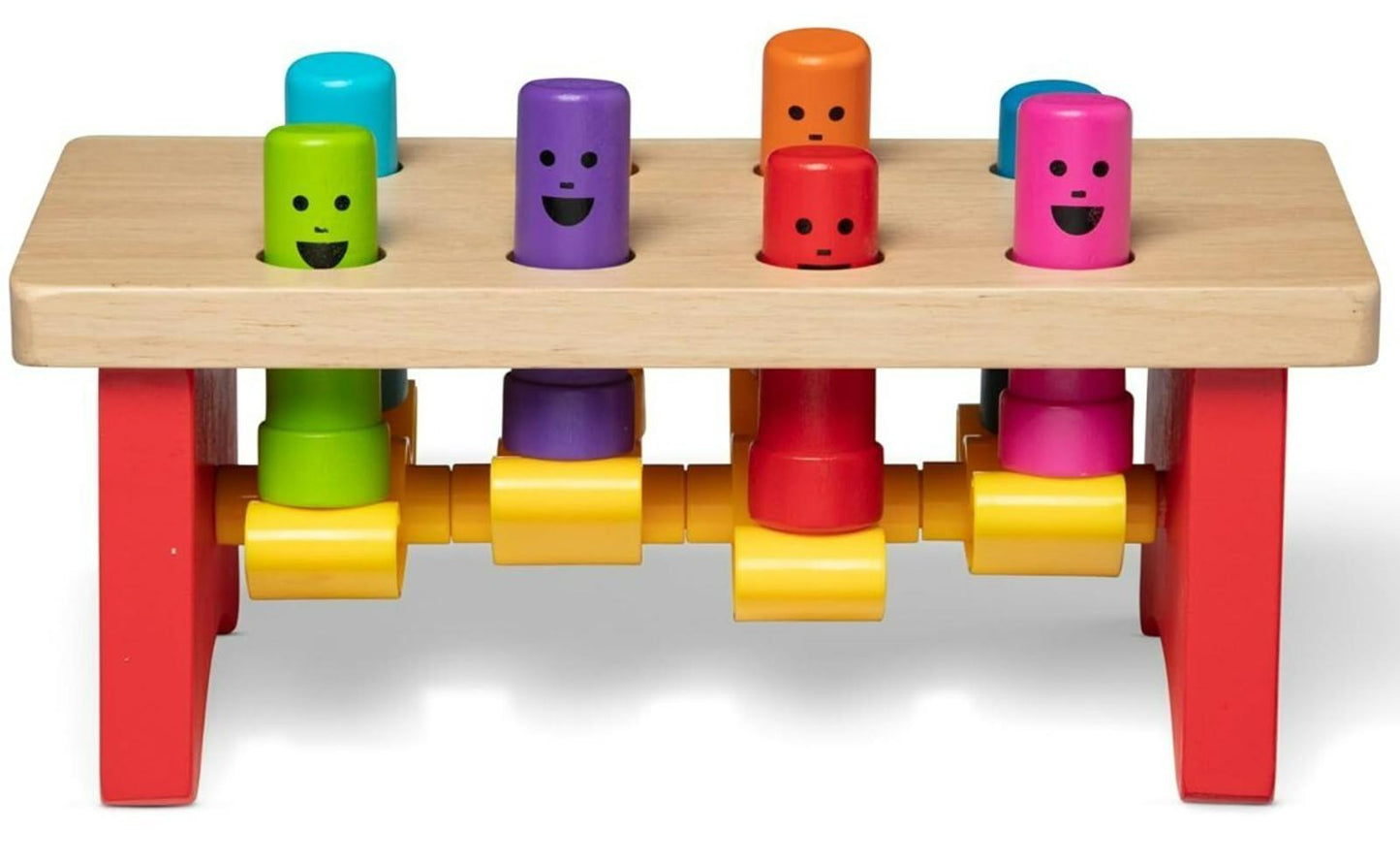 Melissa & Doug Deluxe Pounding Bench Wooden Preschool Learning Toy with Mallet