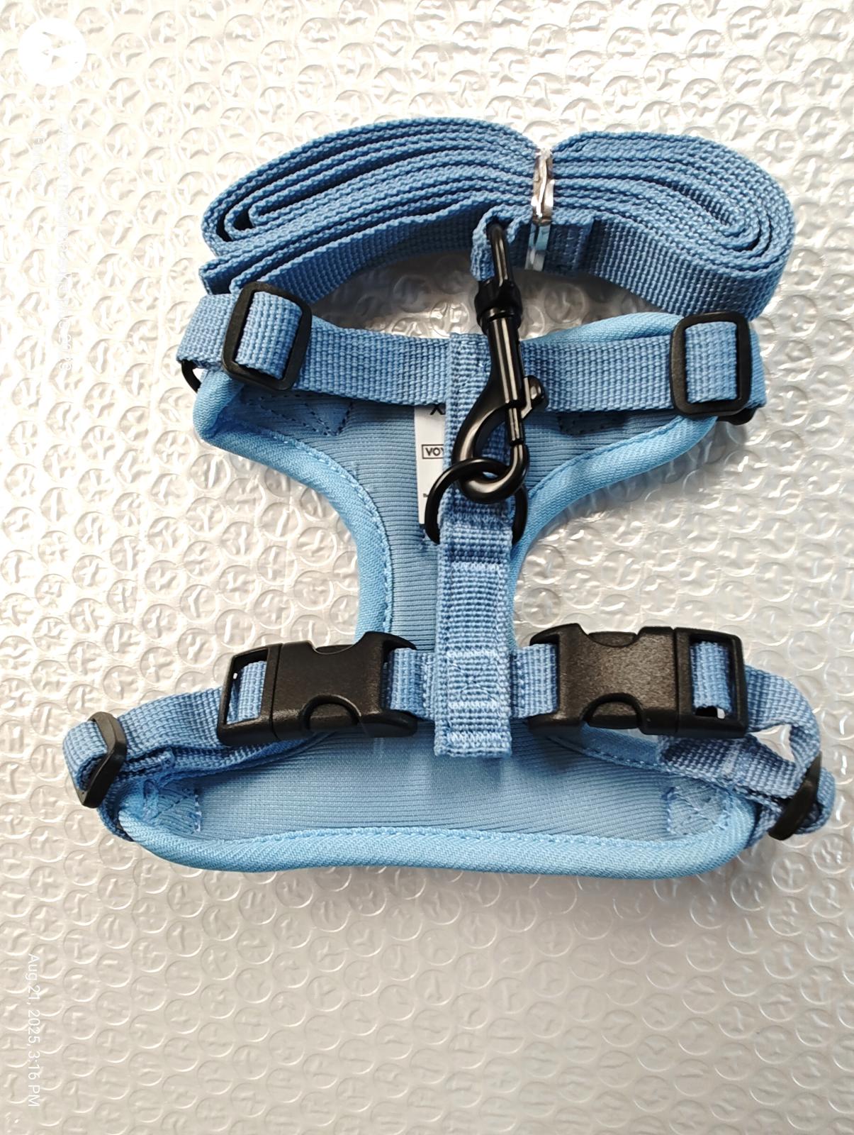 Voyager Step-in Air Dog Harness Mesh With Leash Size XXSmall Lite blue