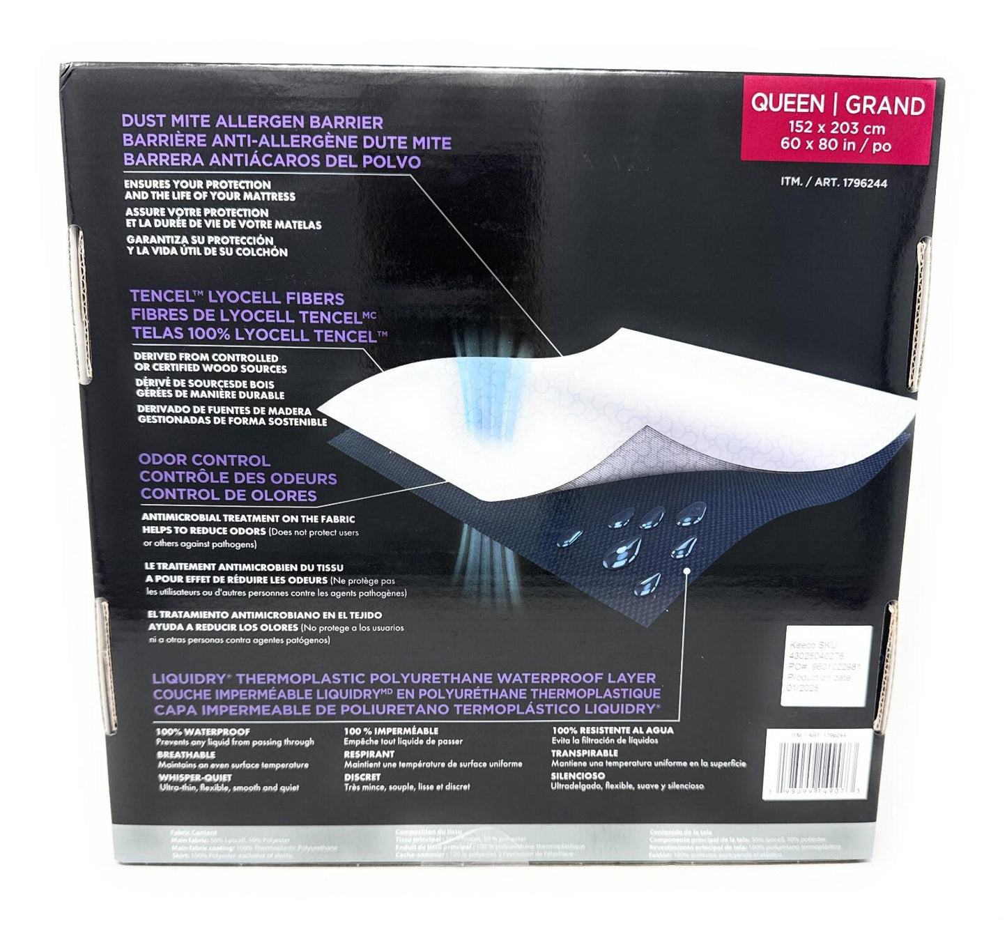 Protect A Bed Dream Cloud Mattress Protector Queen Waterproof Breathable Tencel
