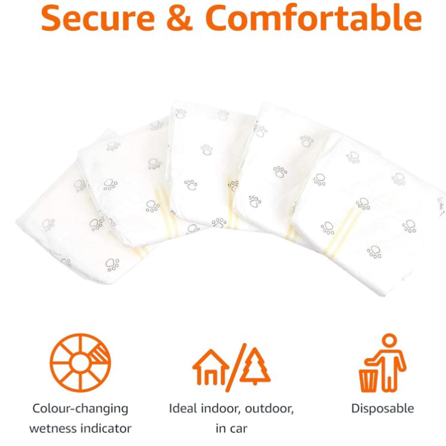 Male Dog Wraps, Disposable - Large Pack of 30 count