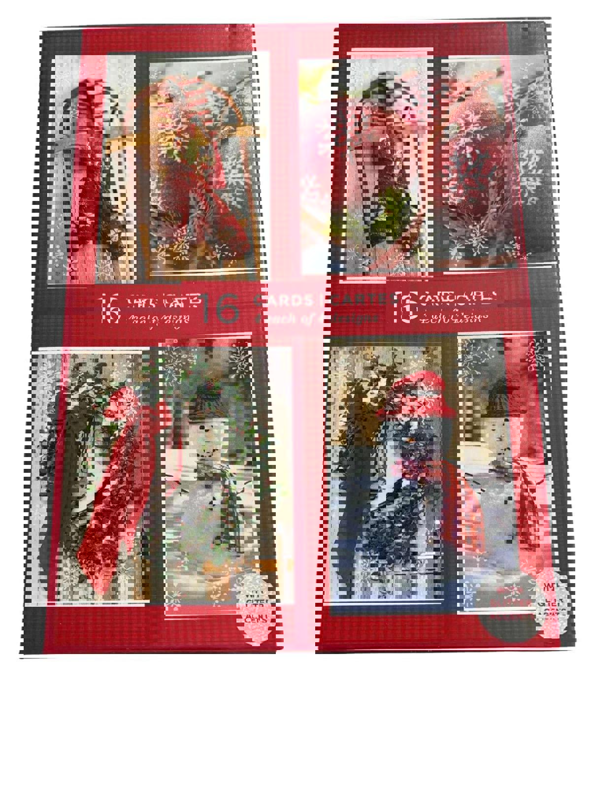 Boxed Christmas Card Assortment, Pack of 16 2 Box Assortment 32 cards total