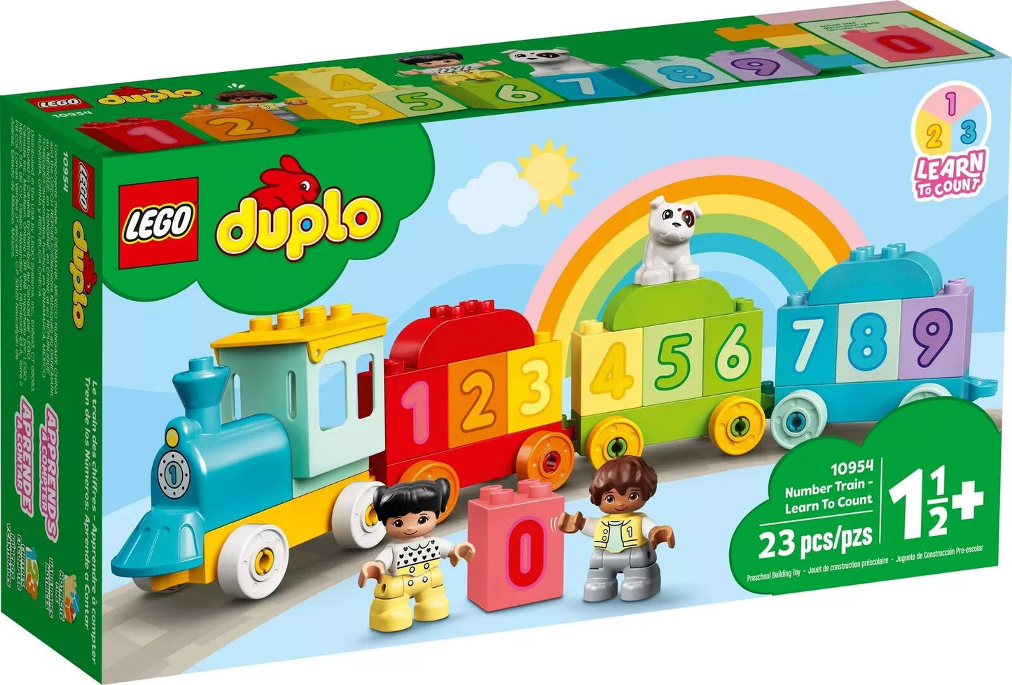 LEGO DUPLO My First Number Train Toy with Bricks for Learning Numbers, 10954 NEW