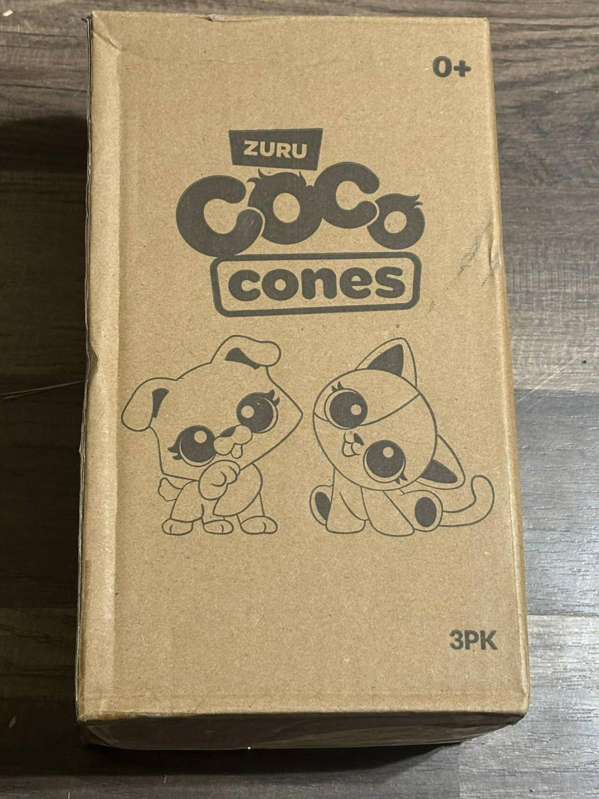 Coco Cones (3 Pack) by Animal Plush Toys with Baby Collectible Surprise in Cone