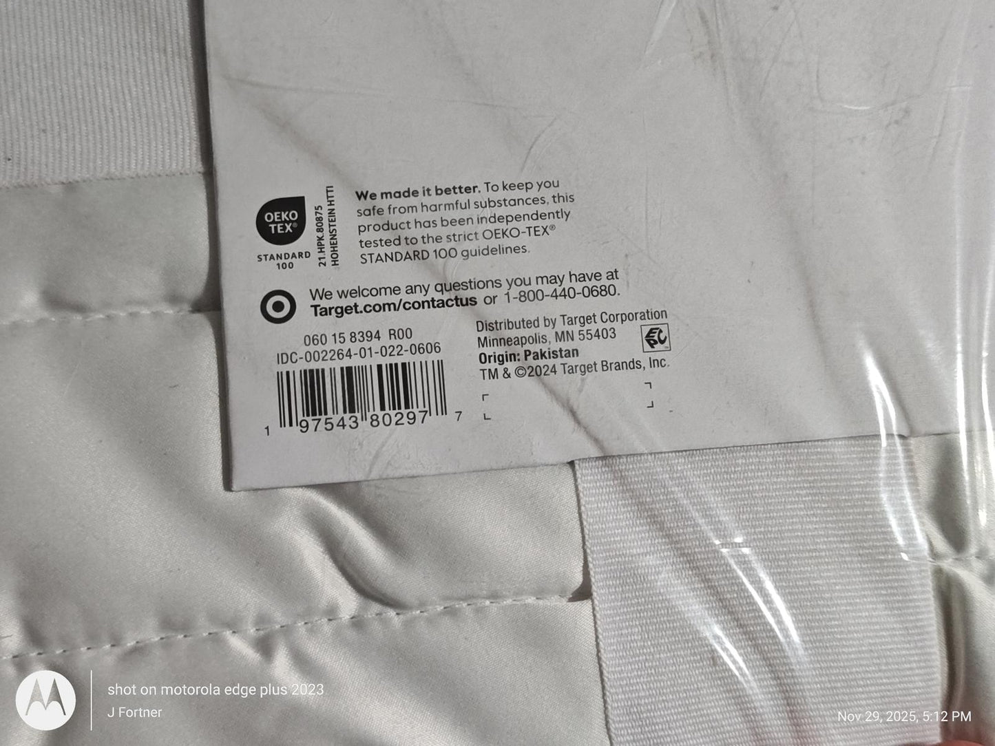Twin/Twin Extra Long Satin Quilt White/Black - Room Essentials: Midweight
