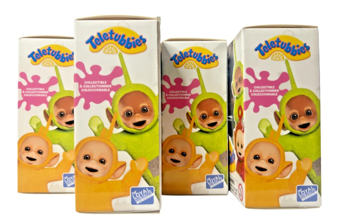 Teletubbies TLS CheeBee Set of 4 Flocked Mini Figures 2.5" Tinky Winky Po Dipsy