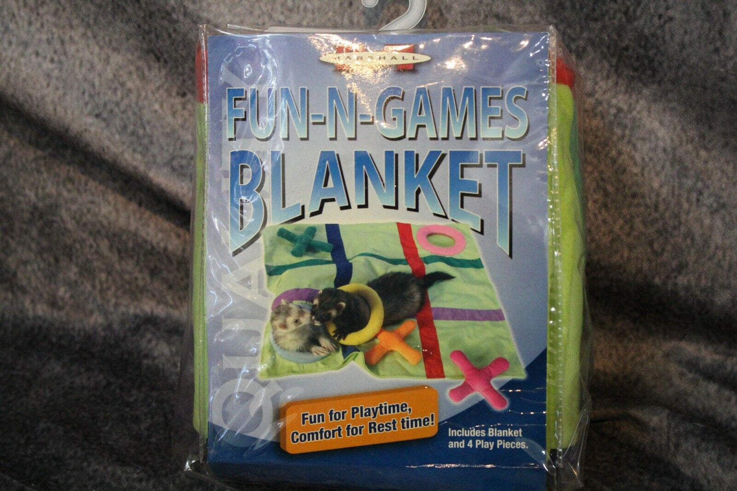 Marshall Ferret Cage Fun N Games Tick Tack Toe Blanket Bed Toy