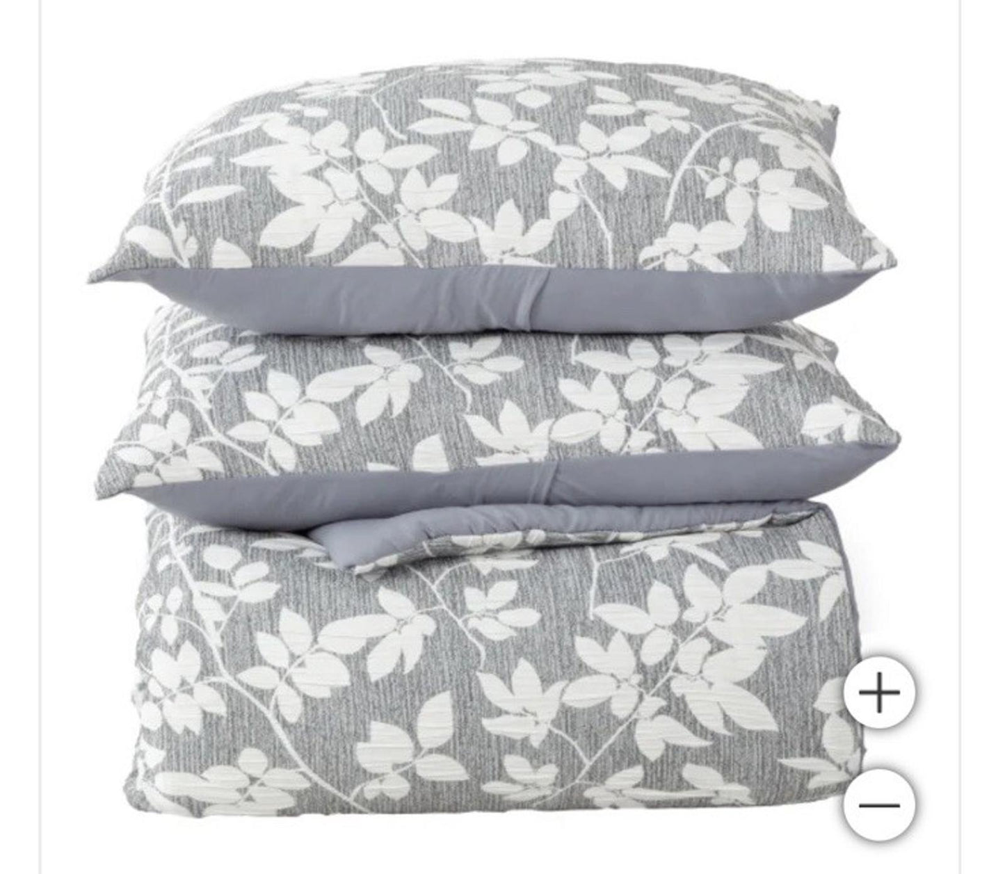 Berkshire Jacquard Serafina 3-piece Comforter Set Gray Floral Queen New With Tag