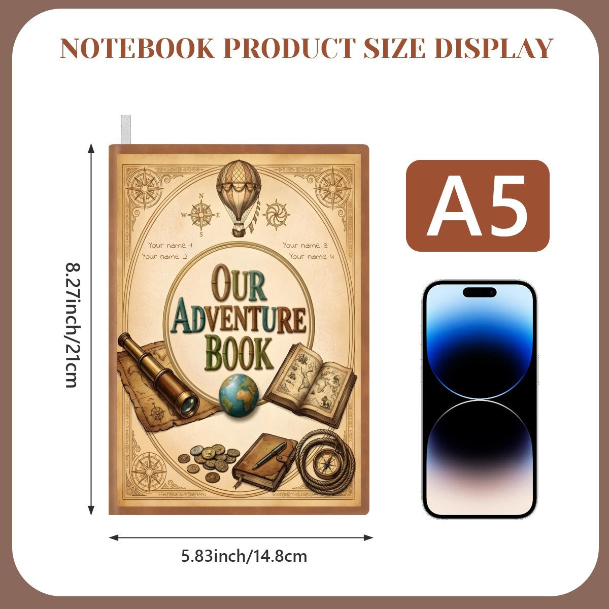 Personalized Our Adventure Book | Family Names A5 Notebook