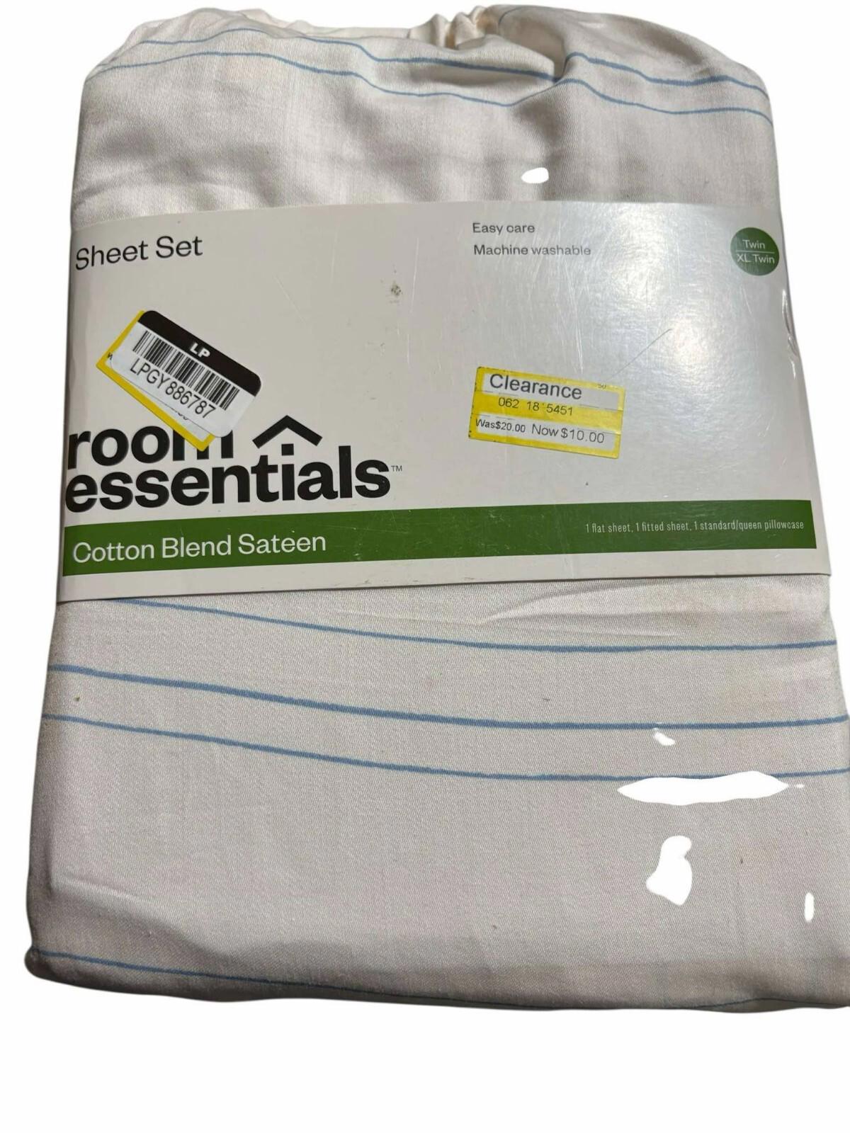 100% cotton Sheet Set, Size TWIN XL, 4pcs, STRIPED