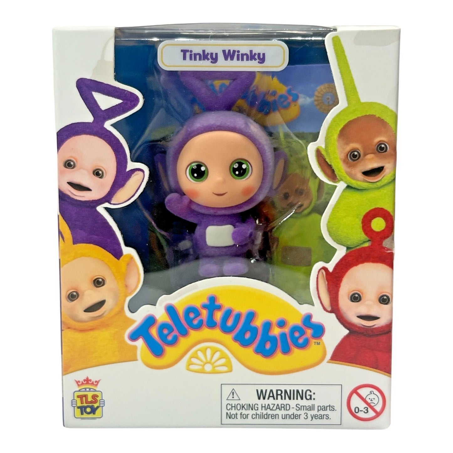 Teletubbies TLS CheeBee Set of 4 Flocked Mini Figures 2.5" Tinky Winky Po Dipsy