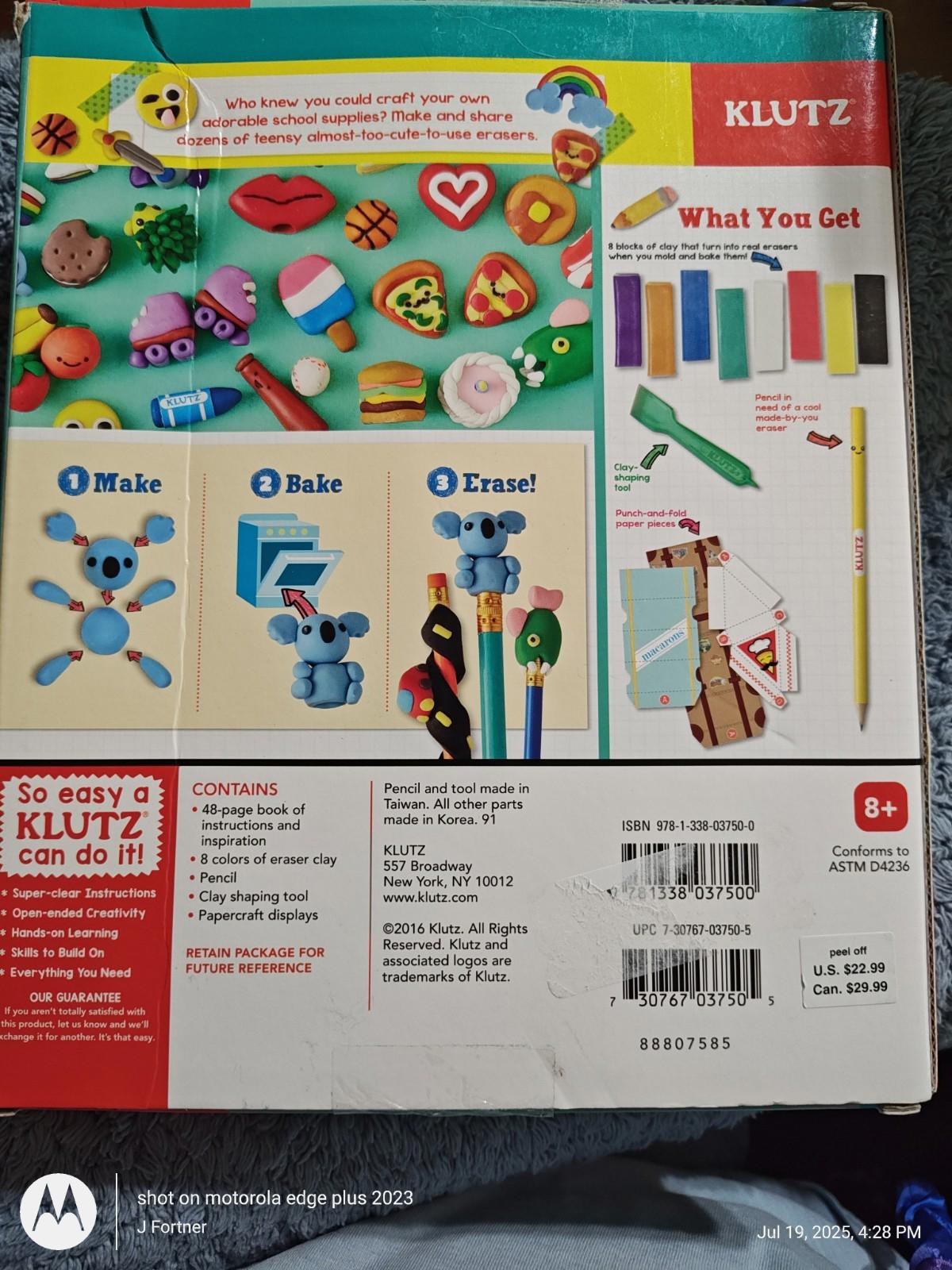 Klutz Make Your Own Mini Erasers