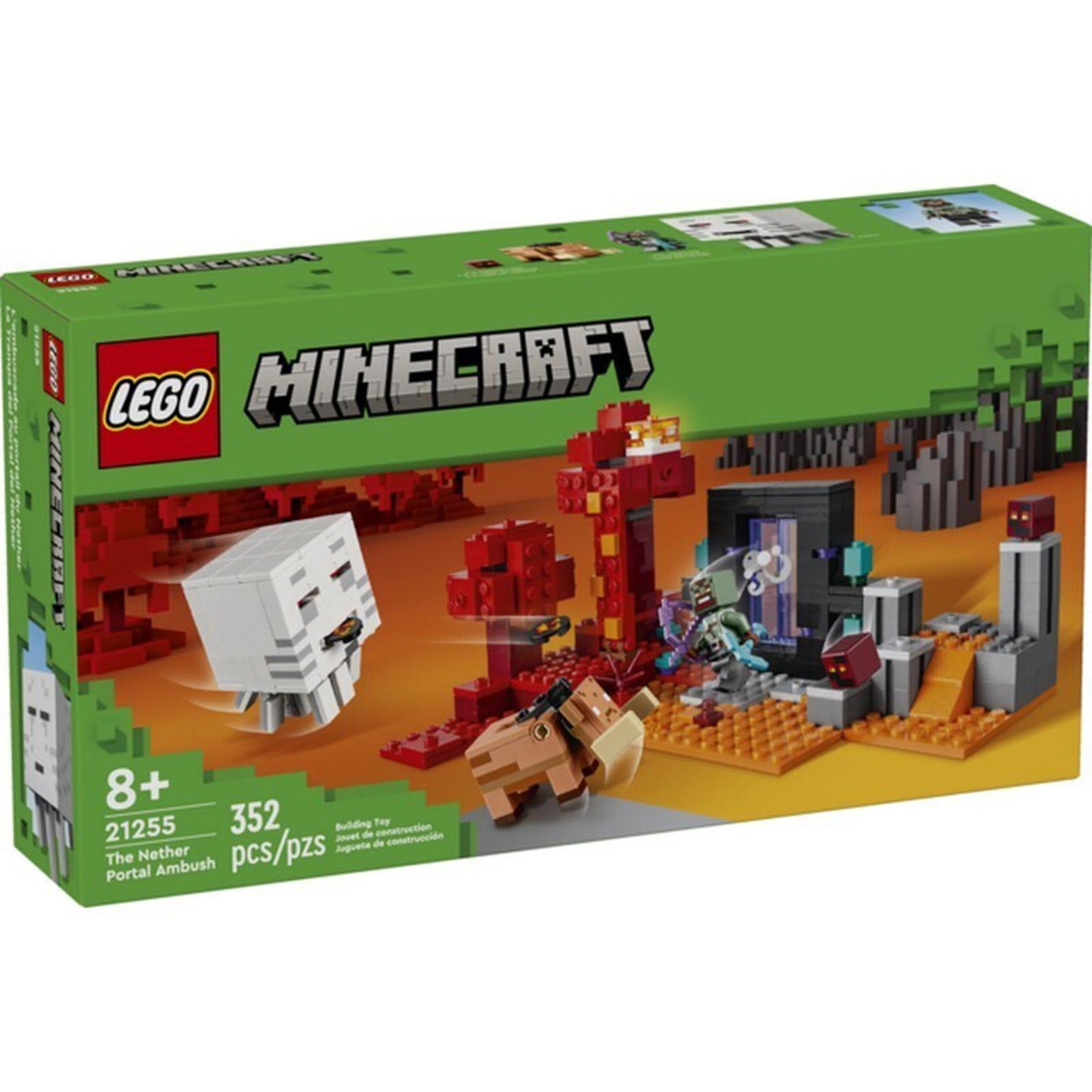 Minecraft The Nether Portal Ambush Building Toy 21255 Legos New in Box