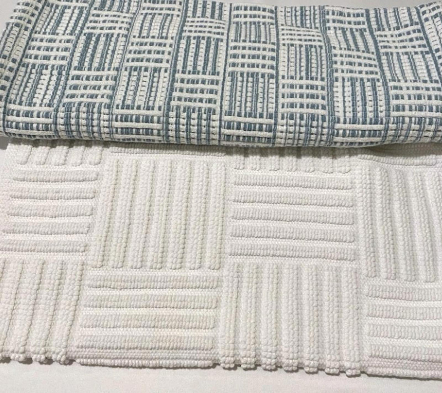 4-Piece Threshold Sage & White Rugs Set- Soft Bathmats 17 x 24 Brand NEW 2 PACK