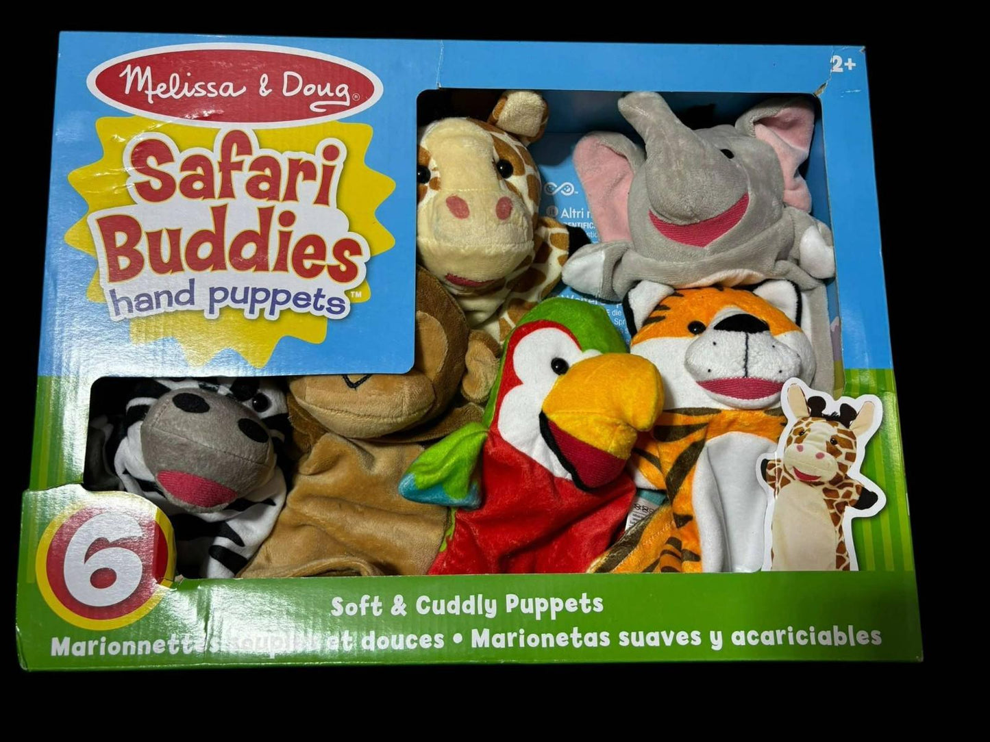 Melissa & Doug 9118 Safari Buddies Hand Puppets Puppet Set (6 Hand Puppets)