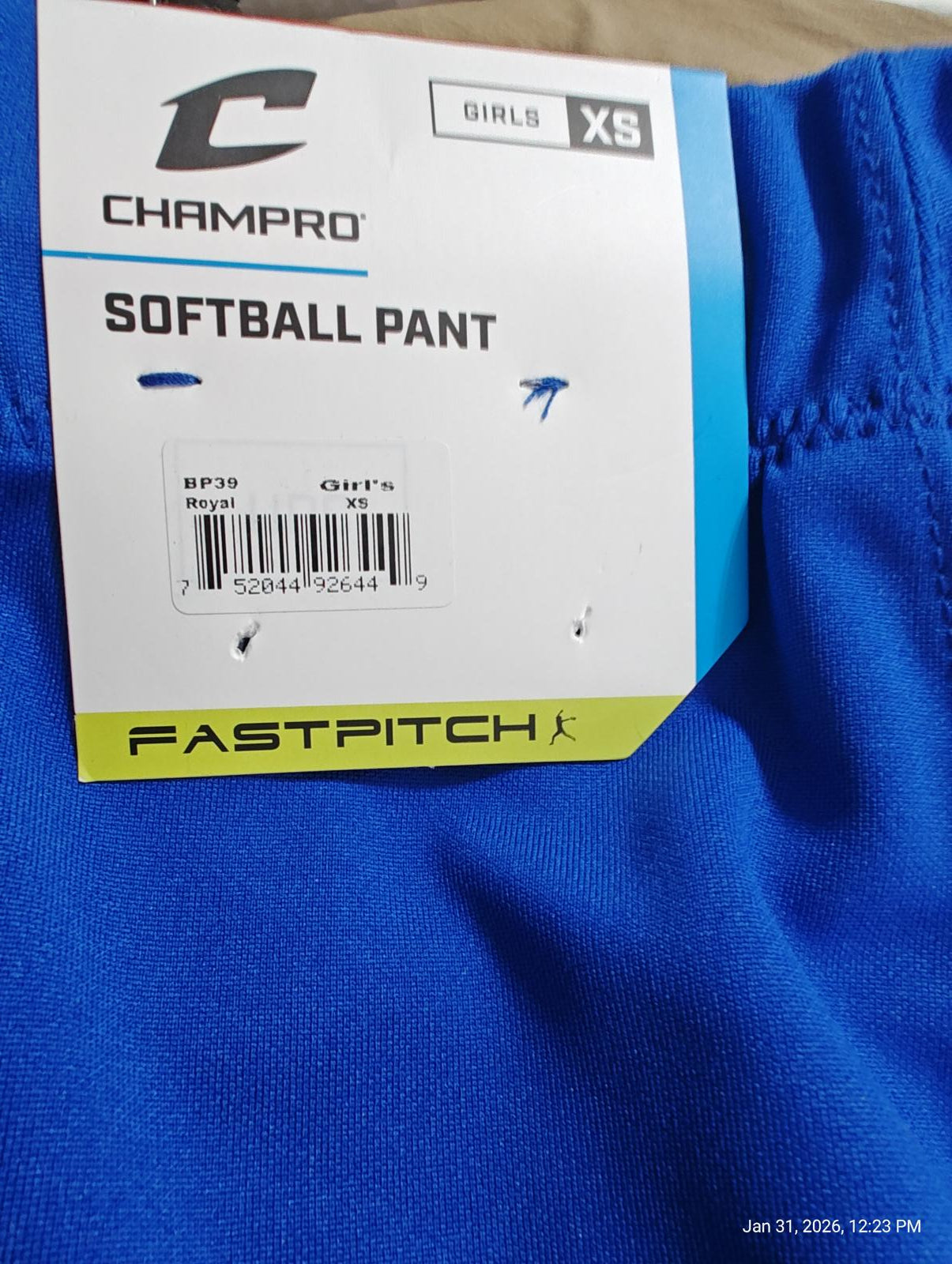 Champro BP39 Royal Tournament Youth Girls Fastpitch Softball Pants XS