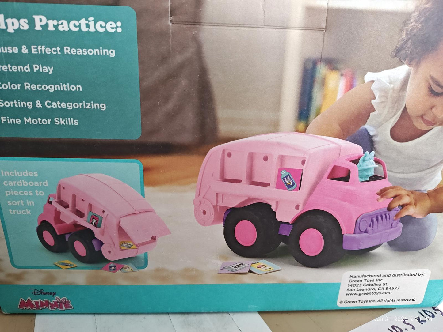 Green Toys Disney Baby Minnie Mouse Recycling Truck