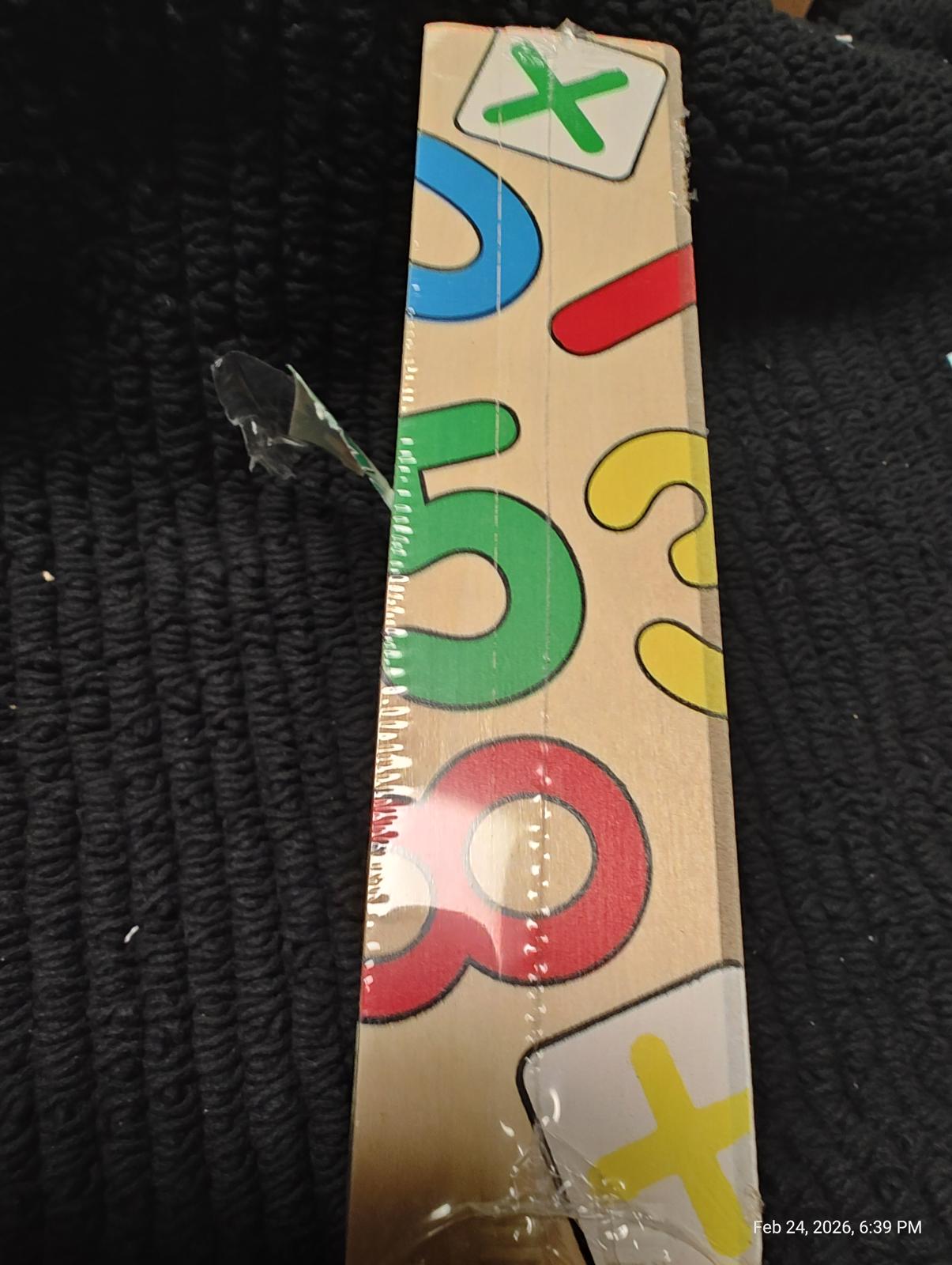 Wooden Number Magnets Math Symbols 37 pc Box Melissa & Doug New