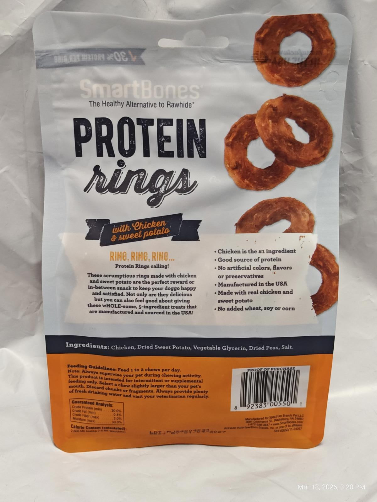 SmartBones Protein Rings with Real Chicken and Sweet Potato, 5 OZ