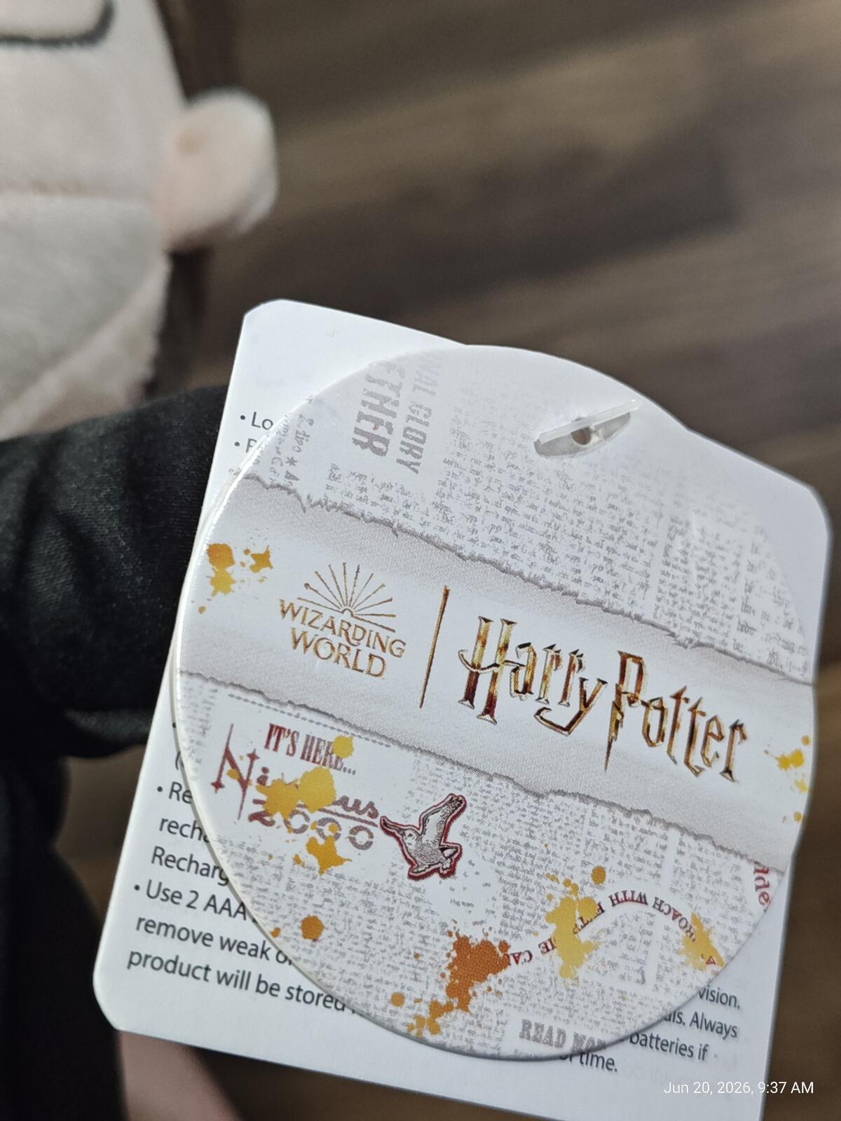 Harry Potter 13 inch Plush Light & Sound Wizarding World toy NEW & Works!