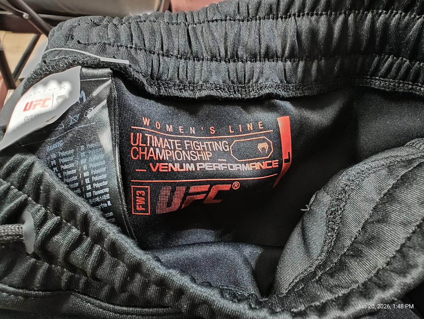 UFC Fusion by VENUM Large Women's Fight Night Joggers Black