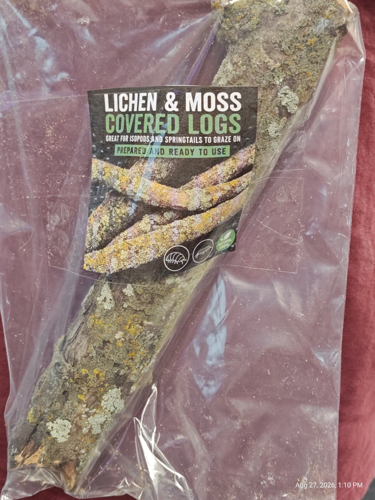 Lichen/Moss Small Log for Isopods & Bio Actives