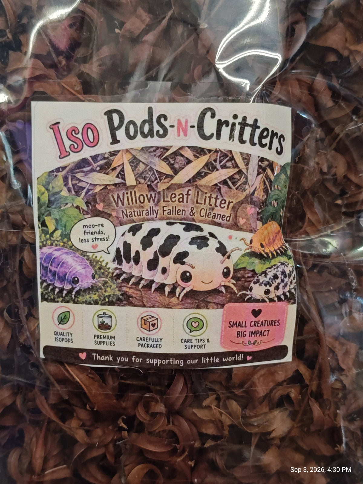 Isopod Willow Leaf Mix Naturally Collected ,Cleaned & Prepared