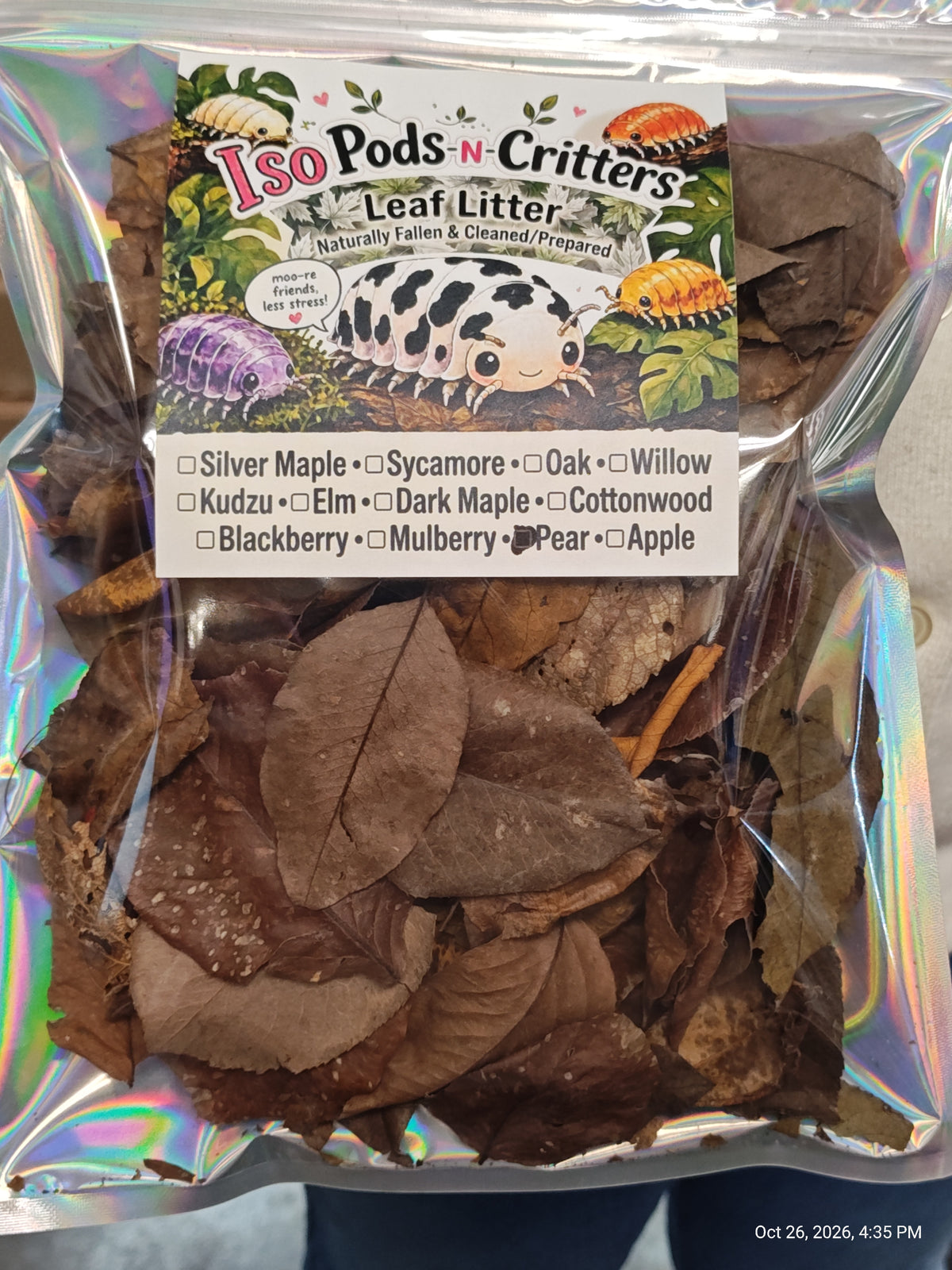 Isopod Pear Leaf Mix – Naturally Collected Goodness by PNC Family FInds