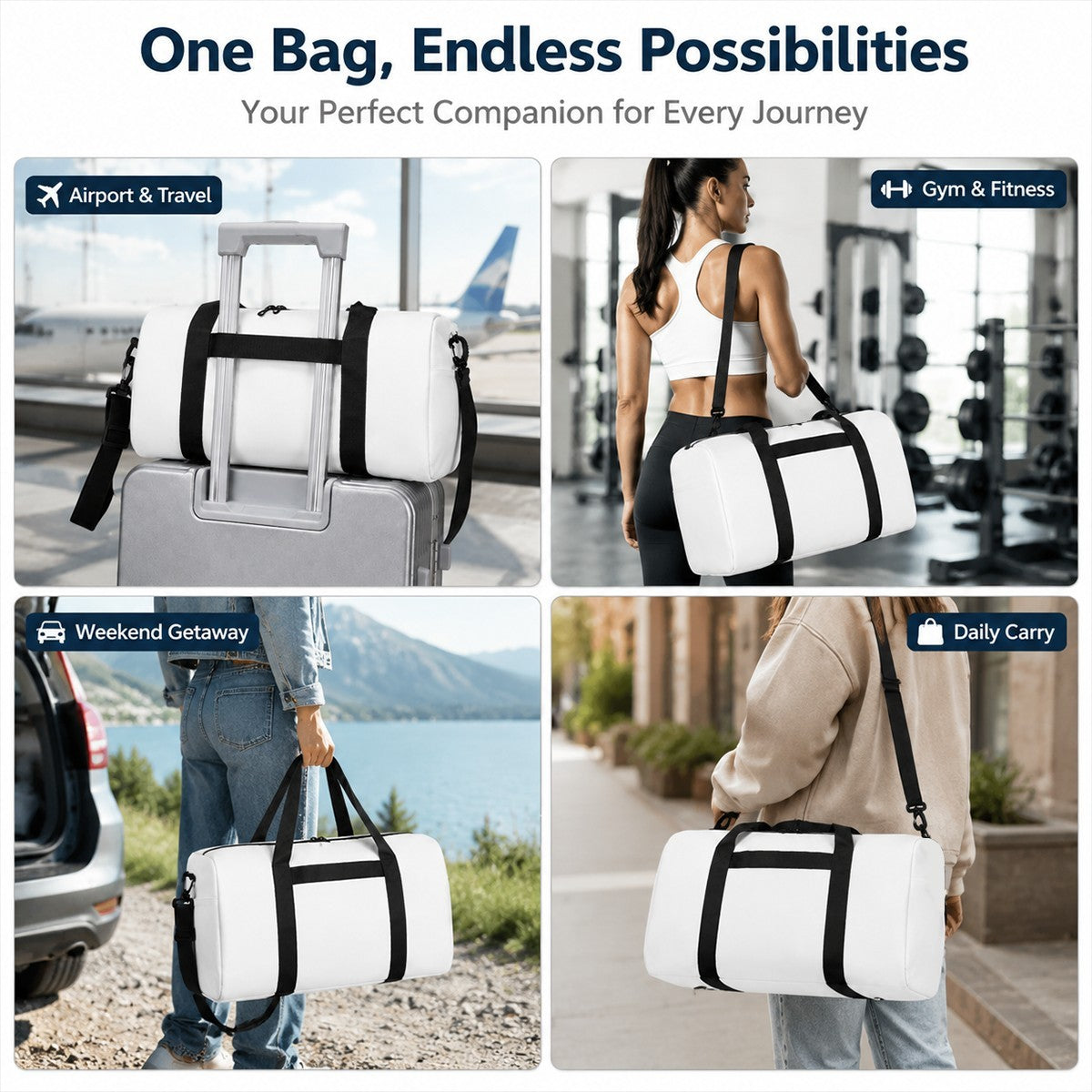 Personalized Floral Pumpkin Duffel Bag with Custom Name – Fall Travel, Gym & Weekend Bag
