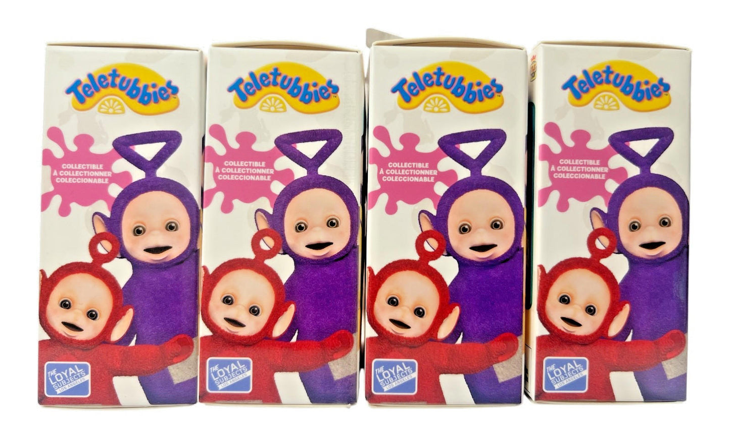 Teletubbies TLS CheeBee Set of 4 Flocked Mini Figures 2.5" Tinky Winky Po Dipsy