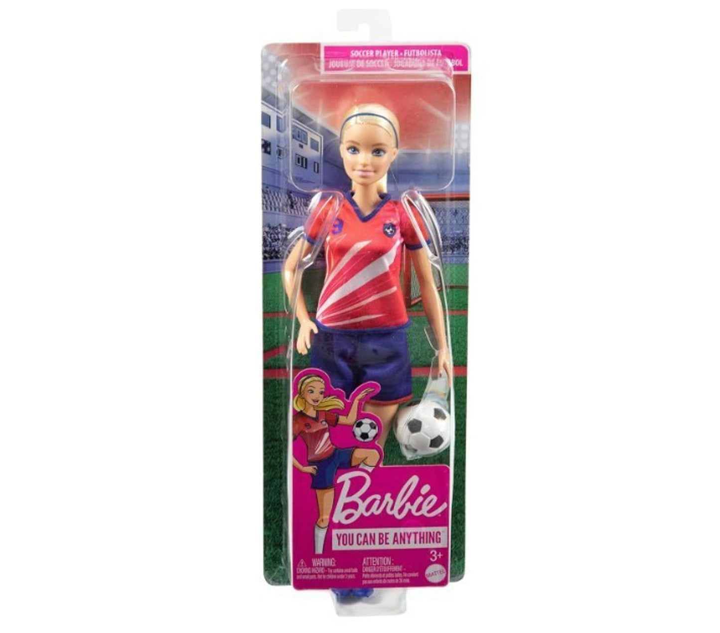 Barbie Careers Fashion Doll & Accessory, Soccer Player with Blonde Ponytail, #9