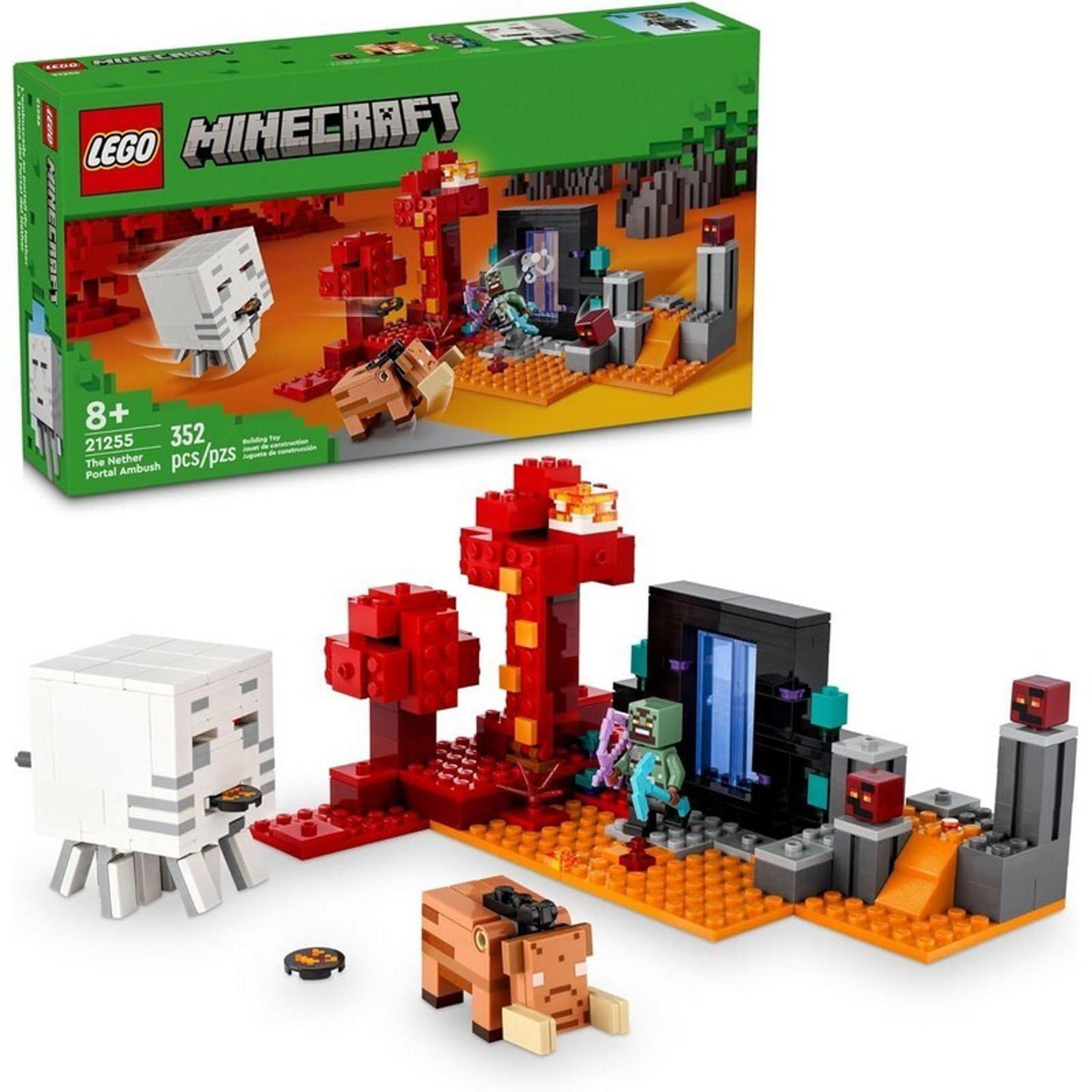 Minecraft The Nether Portal Ambush Building Toy 21255 Legos New in Box